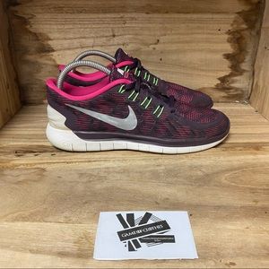 Nike free 5.0 purple pink running sneakers shoes